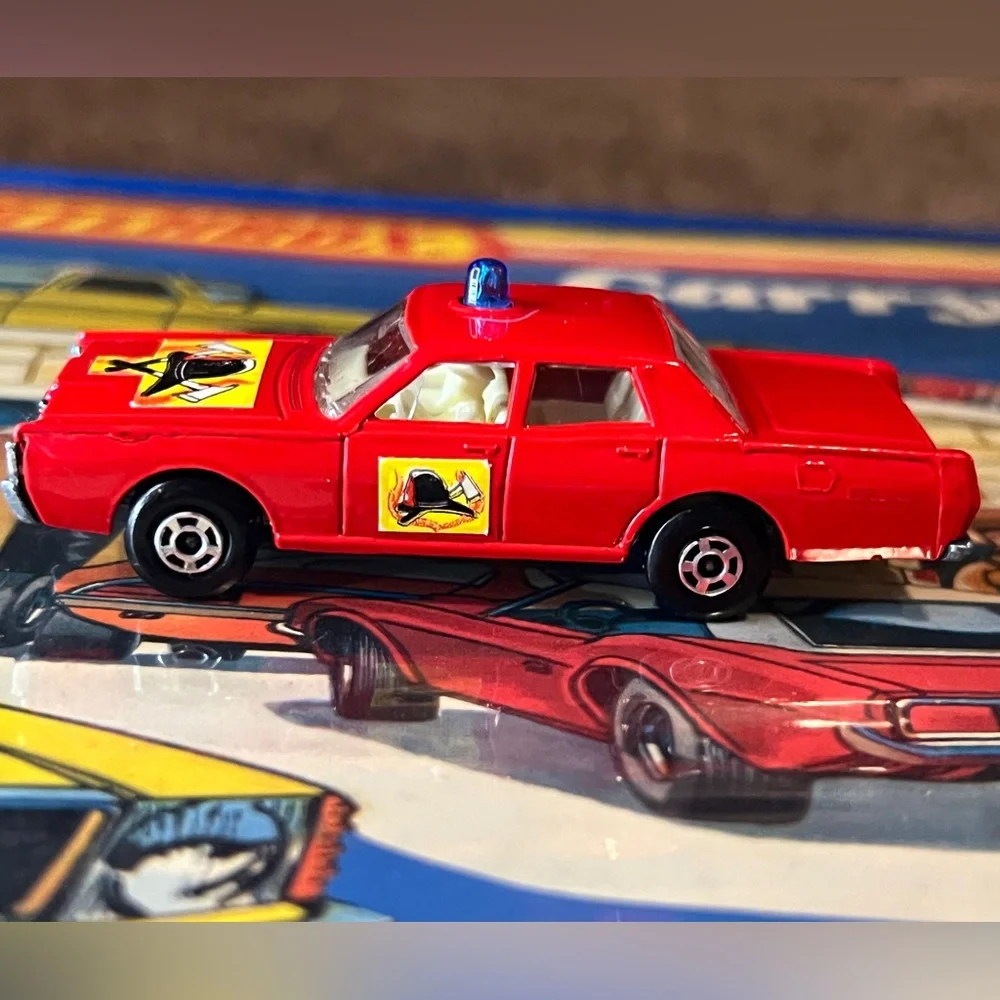 Vintage Matchbox Superfast No. 59 or 73 Mercury Fire Chief Lesney England